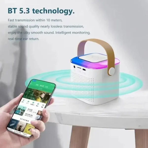 Y1 New Hot Bluetooth Speaker Portable Home Cute Karaoke Mini Wireless Audio with Microphone K Song Family Singing Machine - Image 3