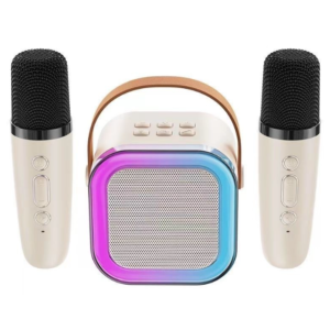 K12 Wireless Microphone Karaoke Machine Bluetooth Speaker KTV HIFI Stereo Sound RGB Colorful LED Lights For Outdoor Home Party