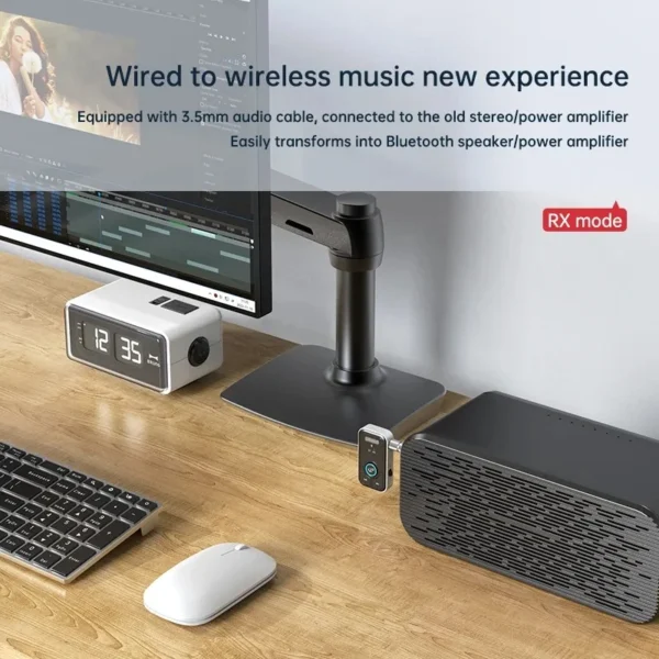 T67 Bluetooth receiver transmitter high volume car speaker amplifier with 3.5mm wireless audio converter - Image 2