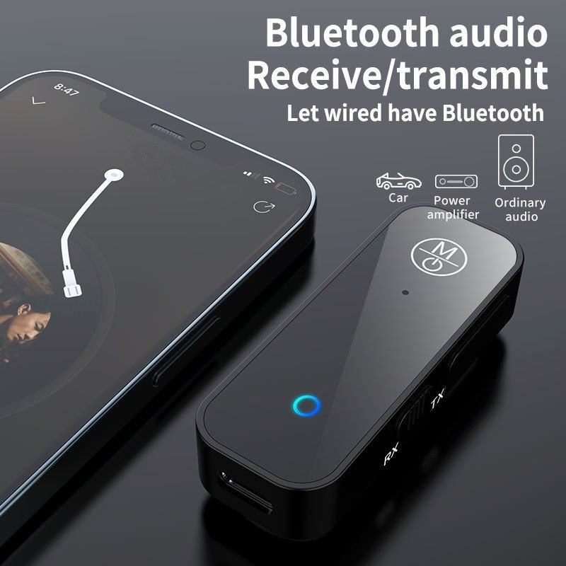 Adaptación de audio b28 bluetooth en dos en uno actualización del receptor de audio Bluetooth para vehículos de 3,5 mm - Image 3