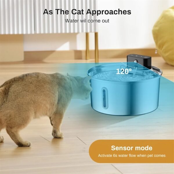 Pet intelligent water dispenser, wireless automatic sensing, cat water dispenser, 304 stainless steel water feeder - Image 4