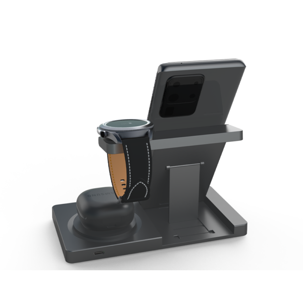 Folding five in one wireless charger suitable for Apple, Samsung, mobile phones, headphones, watches, and multiple devices - Image 3