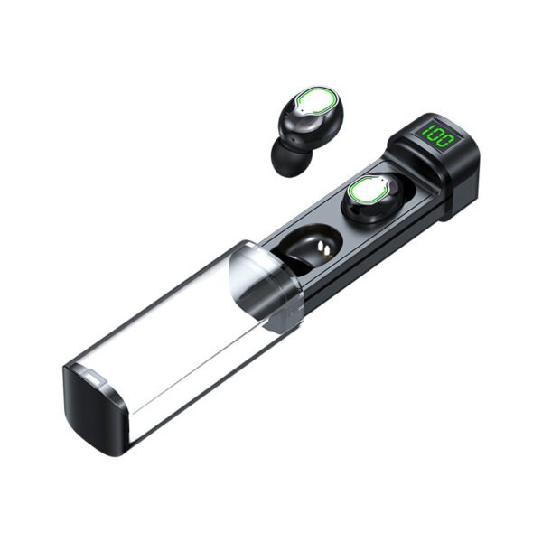 BQ60 wireless Bluetooth earphones with pull-out compartment, digital display transparent case, in ear transparent case, touch sensitive and portable - Image 5