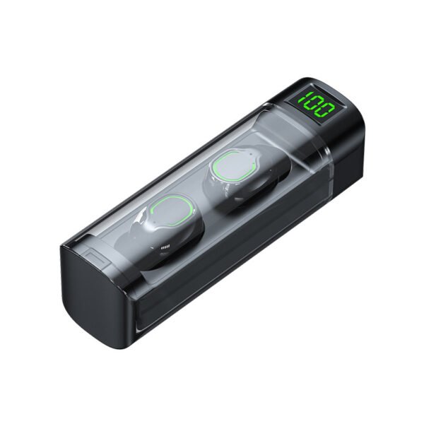 BQ60 wireless Bluetooth earphones with pull-out compartment, digital display transparent case, in ear transparent case, touch sensitive and portable - Image 4