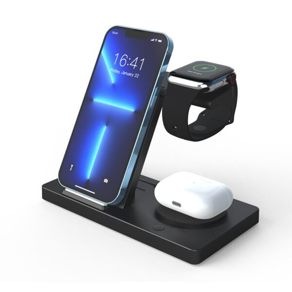Folding five in one wireless charger suitable for Apple, Samsung, mobile phones, headphones, watches, and multiple devices - Image 6