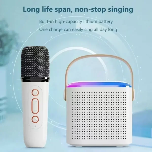 Y1 New Hot Bluetooth Speaker Portable Home Cute Karaoke Mini Wireless Audio with Microphone K Song Family Singing Machine - Image 4