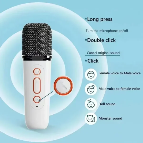 Y1 New Hot Bluetooth Speaker Portable Home Cute Karaoke Mini Wireless Audio with Microphone K Song Family Singing Machine - Image 5