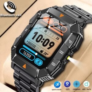 YK03 smartwatch Bluetooth call flashlight sports waterproof heart rate blood oxygen health monitoring