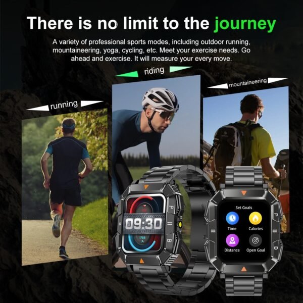 YK03 smartwatch Bluetooth call flashlight sports waterproof heart rate blood oxygen health monitoring - Image 3