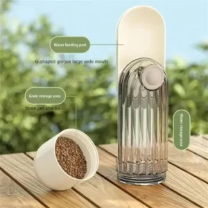 Portable Dog Water Bottle Dispenser 2 in 1 Leakproof Cat Walking Water Cup Multi-functional Drinking Bowl Pet Feeder