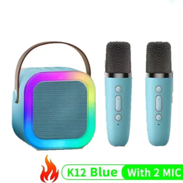 K12 Wireless Microphone Karaoke Machine Bluetooth Speaker KTV HIFI Stereo Sound RGB Colorful LED Lights For Outdoor Home Party - Image 12