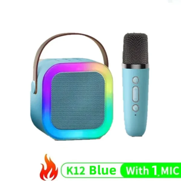 K12 Wireless Microphone Karaoke Machine Bluetooth Speaker KTV HIFI Stereo Sound RGB Colorful LED Lights For Outdoor Home Party - Image 11