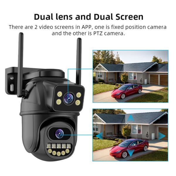 Dual screen wireless 360 degree mobile remote outdoor WiFi camera monitoring - Image 2