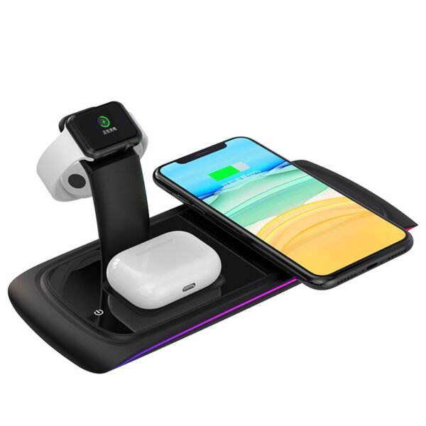 Three in one wireless charger suitable for Apple Watch, headphones, mobile phones, 15W wireless fast charging - Image 3
