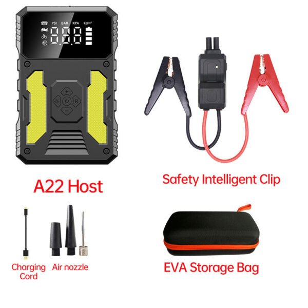 Car Jump Starter With Air Compressor Portable 12V Jump Starter Power Bank Battery Pack Lithium Battery Booster - Image 12
