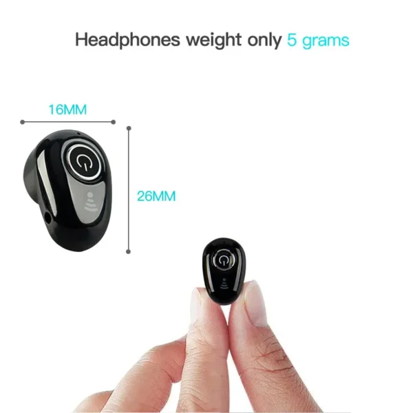 S650 Mini Bluetooth Earphone Wireless In-Ear Invisible Earbuds Handsfree Headset Stereo with Mic for iPhone 11 Huawei Mate 30 - Image 2